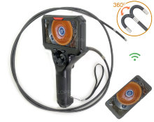 Управляемый видеоэндоскоп DELTA R-606-6мм-2м (или 3метра) с большим монитором 5" и термодатчиком. FHD Обзор на 360 гр. при помощи джойстика