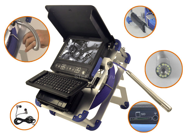 эндоскоп камера для проверки труб канализации купить продажа телеинспекция трубопроводов